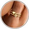 Turandoss Anello oro da donna e ragazza, anello con lettere dalla A alla Z | Anelli placcati in oro 14 carati a forma di cuore con lettere, anelli regolabili, regali personalizzati per ragazze, donne