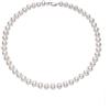 Treasure Bay TreasureBay Collana da donna con perle d'acqua dolce naturali da 7 mm, lunghezza 46 cm, colore a scelta bianco/rosa/nero/grigio/viola/multicolore