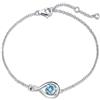 FANCIME Infinity Bracciale in Argento Sterling 925 Zaffiro Bracciale Settembre Birthstone Bracciale, con Bellissimo Portagioie Compleanno di Natale San Valentino Anniversario Presente per le Donne