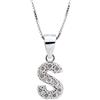 SCICCHERIE Collana con Iniziale Lettera Collana Donna Argento 925 Personalizzata, Zirconi Misura Girocollo 42 Centimetri Festa della Mamma Regalo Ragazza Bambina Nonna