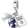 JCaleydo Charm, Argento Sterling 925, Compatibile con Bracciale Pandora