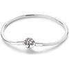 LIGHTDOG 925 Bracciale a catena di serpenti in argento Adatto per l'Europa Bracciale con ciondolo Perline Bracciale in argento Sterling Regali da donna per le persone care
