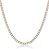 Roheafer Collana e Bracciale Tennis Donna Uomo Girocollo in Cubic Zirconia Placcata Oro Bianco 18K 4.0mm 5.0mm Argento Oro Diamanti Taglio Rotondo