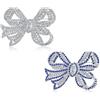 Bling Jewelry Stile Vintage Vittoriano Matrimonio Invernale Vacanze Blu Reale Bianco Scintillante Cristallo Pavé Moda Sposa Grande Spilla Fiocco Filigrana Sciarpa Per Donne Placcato Argento Rosa
