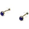Art Gecko - Orecchini a perno rotondi in argento Sterling 925-4 mm, colore: Blu