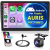Rimoody 4G+64G Wireless Carplay Android 13 Autoradio 2 Din per Toyota AURIS 2006-2011 10.1 Pollici Autoradio con Wireless Android Auto GPS Navi WiFi Mirror Link Bluetooth FM/RDS/32EQ/SWC Telecamera Posteriore