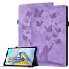 Bemoloon PU Tablet Cover per Samsung Galaxy Tab A 10.5 2018 T590/T595 Stampa Gatto e Farfalla, Custodia a Libro, Tasca per Carte, Portapenne, Gatto Viola
