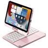 kaidisen Custodia tastiera girevole a 360° per iPad mini6 mini7 A17 Pro 2024 con touchpad, tastiera retroilluminata a 7 colori, pieghevole, oro rosa