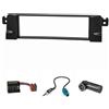 tomzz Audio 2404-014 Set di pannelli radio HQ-Optik versione professionale compatibile con BMW Serie 3 E46 nero con adattatore Quadlock ISO Adattatore antenna Fakra DIN ISO