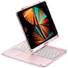 kaidisen Custodia con tastiera girevole a 360° per iPad Pro 13 M4/Air 13/Pro 12.9 6a 5a 4a 3a generazione con touchpad retroilluminato a 7 colori, tastiera pieghevole retroilluminata girevole a 360°