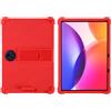 INSOLKIDON Compatibile Per TCL TAB A1 Plus 12.2 inch 9445X Tablet Custodia protettiva in Silicone Cover con Funzione di Supporto Custodia protettiva con copertura totale contro le cadute (Rosso)