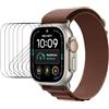 Yiranzix 6 pz TPU Gel Screen Protector per Apple Watch Ultra 4 , 3 , 2 , 1 (49mm) | Orologio intelligente Protezione trasparente flessibile della pellicola dell'idrogel ultra sottile, sensibile al tocco