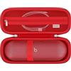 BOVKE Custodia da Trasporto per Beats Pill - Altoparlante Bluetooth portatile, Nuova Borsa Porta Altoparlanti Wireless Beats Pill con Tasca Extra in Rete per Cavi di Ricarica, Accessori, Rosso