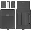 GANGANPRO Laptop Custodia 13-14 con Supporto Compatibile con Microsoft Surface Laptop 5/4/3/2 13.5,MacBook Air/Pro 13.3,Custodia in Pelle PU per Computer Portatili 15-16 - Grigio
