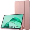 Simpeak Cover Compatibile per Honor Pad X8a 11 Custodia, Cover in Pelle PU Compatibile con Poco Pad 2024 Ultra-Sottile Folio Supporto Smart Cover (Oro Rosa)