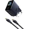 Baseus PicoGo Pro AH22 - Caricatore USB C, 100 W, protezione intelligente | Caricabatterie rapido con controllo touch e 3 modalità di ricarica per MacBook, iPad, iPhone 17/16/15