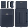 GANGANPRO Laptop Custodia 13-14 con Supporto Compatibile con Microsoft Surface Laptop 5/4/3/2 13.5,MacBook Air/Pro 13.3,Custodia in Pelle PU per Computer Portatili 15-16 - Blu Scuro