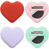 LOSHALL Confezione da 4 custodie protettive nascoste per bambini, in silicone anti-rimozione, con spille di sicurezza, supporto AirTag per bambini/anziani/vestiti, zaino/bagagli (cuore A)
