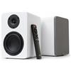 VULKKANO A4 ARC MKII Casse da Scaffale Bluetooth HDMI ARC | Woofer 4, 50W, telecomando incluso, Bluetooth 5.0, HDMI ARC, Ottica, RCA, USB, uscita subwoofer, finitura legno