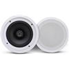 Pyle Altoparlanti a Parete e a Soffitto Bluetooth, Casse Audio 20 cm 250 Watt, Speaker Stereo da Incasso 2 Vie per Casa e Ufficio, Bianchi, Set di 2