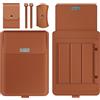 GANGANPRO Laptop Custodia 13-14 con Supporto Compatibile con Microsoft Surface Laptop 5/4/3/2 13.5,MacBook Air/Pro 13.3,Custodia in Pelle PU per Computer Portatili 15-16 - Marrone