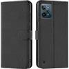 Verco custodia per Realme C31, Case per Realme C31 Cover PU Pelle Portafoglio Protettiva, Nero