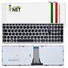 new net - Tastiera Compatibile con Lenovo Z50-75 (Type 80EC), Z50-70 (Type 20354, 80E7) [Frame Silver - Layout ITA]