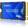ORICO 512GB M.2 2242 NVMe SSD, PCIe 3.0 Fino a 3200MB/s, 3D NAND M2 SSD con Dissipatore di Calore in Rame, per Laptop, mini PC, Dispositivi IoT e Unità Esterne Fai Da Te - J10-2242
