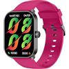 SMARTY2.0 - Smartwatch SW070D - Assistente Vocale, Chiamate Bluetooth, Contapassi, 31 Modalità Sport, Display da 1.78 - Cinturino in Silicone - Dimensioni 45x36.6x10.7 mm, Colore Fucsia