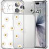 Choeeu ChoosEU Trasparente Cover per iPhone 17 Pro Max con Fiori, Bianco Giallo | Sottile TPU Silicone Trasparente Custodia, Disegni Colorate Fiore Fiori Motivo, per Ragazza, Antiurto Protettiva Morbido Case
