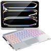 doqo Custodia con tastiera per iPad Pro 11 pollici (M5 2025 / M4 2024). Custodia tastiera per iPad Pro 11 M4 e M5 con trackpad multi-touch, retroilluminazione a 7 colori e rotazione a 360°