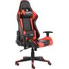 vidaXL Sedia da gioco girevole in PVC rosso