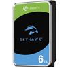 Seagate Disco rigido interno Seagate SkyHawk ST6000VX009 da 6 TB, formato 3.5 pollici, interfaccia SATA 6Gb/s, progettato per sistemi di videosorveglianza