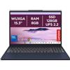 Lenovo Laptop Lenovo Chromebook 15ITN10, schermo da 15,3 pollici WUXGA, processore Intel Core 3 N355, 8 GB di RAM, SSD da 128 GB, sistema operativo ChromeOS, tastiera AZERTY, colore blu