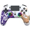 Subsonic Controller wireless Bluetooth, modello "Subsonic", compatibile con PS5 e PC, con design ispirato a Luffy in modalità Gear 5. Colori: bianco, con illuminazione LED RGB e batteria con autonomia di 10 ore