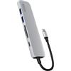 Epico Hub Usb Epico 6 porte 8K USB-C Argento [9915112100067]