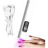 Generico Lampada UV Per Unghie Mini - Ricaricabile USB Per Manicure - Lampada LED Mini Display Digitale 2 Modalità Timer Per Casa Studio Viaggio