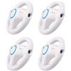 Link-e : 4 X Volante compatibile con il gamepad Wiimote della console Nintendo Wii/Wii-U (Bianco)