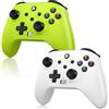 Gamrombo Confezione da 2 controller wireless per Xbox One | Controller di gioco per serie X|S e PC, con Turbo, Macro, trigger Hall a doppia vibrazione, jack audio da 3,5 mm, adattatore 2,4 GHz