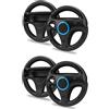 Link-e : 4 X Volante nero compatibile con il gamepad Wiimote della console Nintendo Wii/Wii-U (Nero)