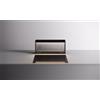 Falmec Brooklyn Cappa con Installazione su Top 90 cm Alluminio satinato nero e Vetro fumé con Sistema modulare componibile - CBKW90.00P8#EUN490F