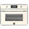 Bertazzoni Serie Heritage FHER4077MTAX3 Forno Microonde da Incasso Compatto Combinato 60 cm Altezza 45 cm Avorio finiture Inox