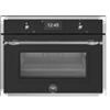 Bertazzoni Serie Heritage FHER4077MTNX3 Forno Microonde da Incasso Compatto Combinato 60 cm Altezza 45 cm Nero Opaco finiture Inox