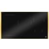 Bertazzoni Serie Modern P905I1M30GP Piano Cottura da Incasso Induzione 90 cm 5 Zone 1 Multizona Bridge con slider LED a scomparsa vetro ceramica Nero con bordo Oro