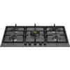 Bertazzoni Serie Professional P905CPRONE Piano Cottura da Incasso 90 cm 5 Fuochi Gas con dual Wok centrale Nero opaco con griglie in ghisa