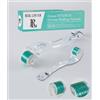 REAL LUVIXA Derma Roller 0,5mm, 540 aghi in titanio, rullo barba (Derma Roller 0,5 mm, aghi in titanio da 0,5 mm 540, rullo per barba, rullo a micro ago per pelle e capelli, uso per uomini e donne)