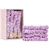 Silkie - Set di 4 scrunchie in 100% pura seta di gelso, colore: Parma Violet