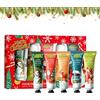 Myluatye 5 Pezzi Crema Mani Natalizie,Crema Mani Regalo Natale,Mini Cream Mani Set,Regali Natale Donna,Regalo di Capodanno