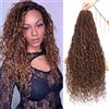XIIMENALU Boho Faux Locs Crochet Hair 8 Pack Goddess Soft with Curly Ends Pre-Looped Bohemian River Locs Extensions for Black Women (30#, 18Inch(Pack of 8))