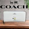COACH Portafoglio lungo Coach x Peanuts Snoopy fisarmonica F53773 pelle bianca